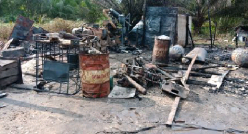 Dua Mesin PLTD di Desa Pulau Muda Terbakar
