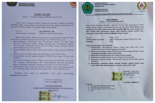 Surat Mandat Ketua Umum Perpani Riau Menuai Polemik
