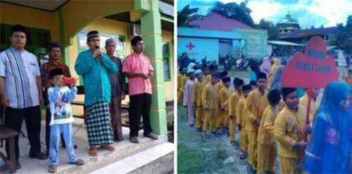 Peringati Maulid Nabi Muhammad SAW, TPA se-Desa Tanjung Kampar Gelar Pawai Taaruf