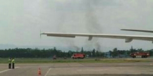 GoRiau Ada Pesawat Jatuh di Bandara Adisoetjipto