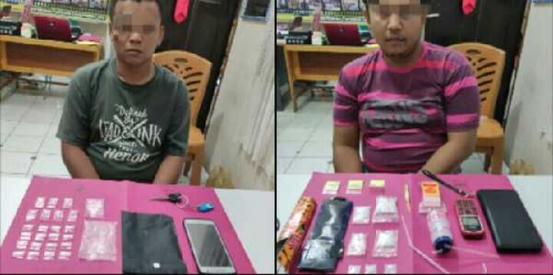 Resnarkoba Polres Kampar Amankan Dua Pemilik Puluhan Paket Sabu