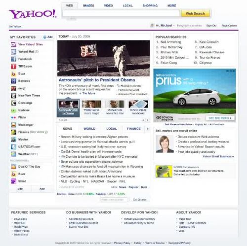 Homepage Yahoo Dipermak Jadi Lebih Cantik