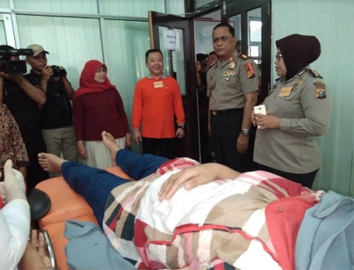 DPPKBP3A Kampar Bangun Kerjasama Bakti Kesehatan dengan Polda Riau