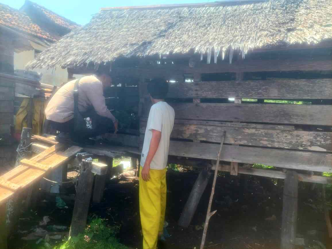 Edukasi Peternak Kambing, Polsek Merbau Meranti Pastikan Lingkungan Aman Terkendali