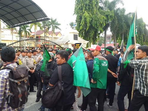 Unjuk Rasa di Polda Riau, Surat Pernyataan Sikap HMI akan Disampaikan ke Mabes Polri