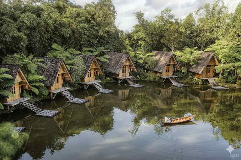 Pilihan Vila Resor Hotel Favorit di Sekitar Taman Rekreasi Dusun Bambu