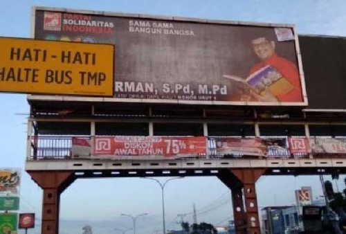 Terlalu Semangat, Alat Peraga Partai Pendatang Baru PSI Paling Banyak Dicopot Bawaslu Riau