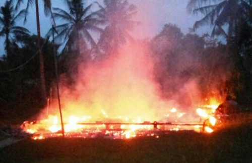 Terbakar Jelang Salat Subuh, Rumah Warga Tanjung Tebingtinggi Barat Rata dengan Tanah