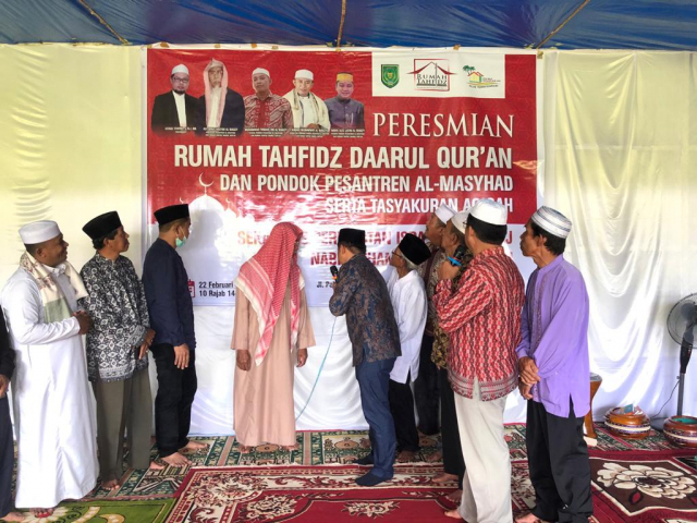 Ketua DPW PKB Riau Resmikan Rumah Tahfidz di Inhil, Diharapkan Bisa Menyelamatkan Generasi