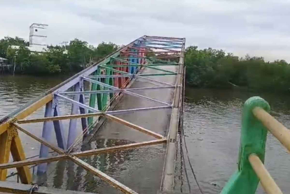 PUPR-PKPP Riau Turunkan Tim ke Lokasi Jembatan Panglima Sampul Meranti yang Roboh