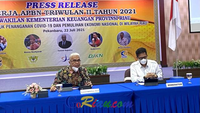 Terserap Rp15,11 Triliun, Realisasi Belanja APBN di Riau Capai 52,04 Persen hingga Akhir Juni 2021