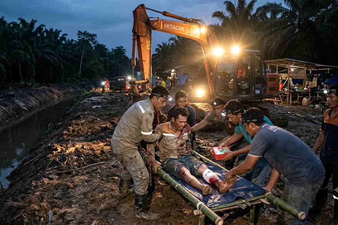 Harimau Sumatera Terkam Pekerja di Teluk Lanus Siak, Korban Selamat Berkat Sorot Excavator