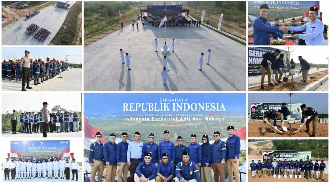HKI Gelar Upacara HUT ke-81 RI di GT Siak 2, Lanjutkan dengan Penanaman Pohon