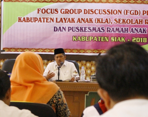 Pemkab Siak Mulai Persiapkan Sejumlah Indikator yang Menjadi Penilaian KLA