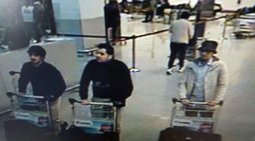 Ini Foto 3 Orang Terduga Pengeboman di Bandara Brussel yang Terekam CCTv