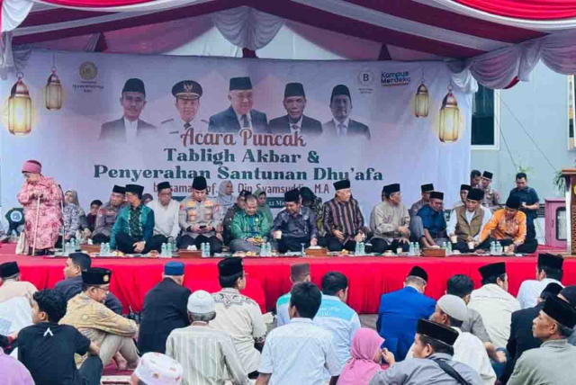 Tabligh Akbar Tutup Ramadhan Ceria Universitas Muhammadiyah Riau, Din Syamsuddin Ingatkan Empat Harapan Ilahi