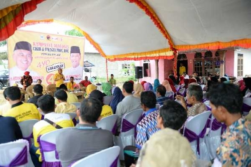 Program Rumah Layak Huni untuk Riau Sudah Nyata, Warga Kelayang Coblos Nomor 4