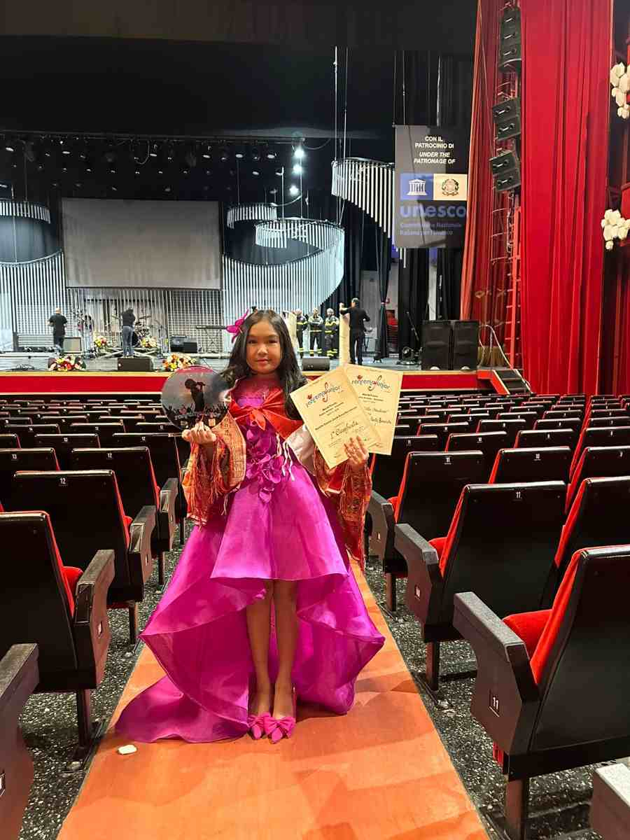 Bikin Bangga, Gadis 12 Tahun Asal Pekanbaru Jadi Jawara Kompetisi Sanremo Junior di Italia