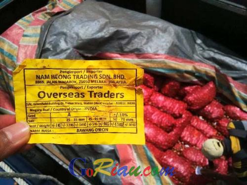 Modus Bawang Merah Ilegal Malaysia Masuk ke Dumai Dilansir dari Pulau Rupat Menggunakan Kapal Kecil