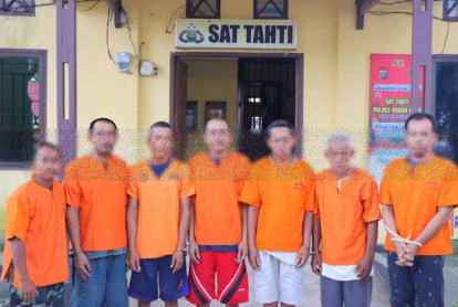 GoRiau Polres Rohil Amankan 8 Orang Pelaku Karhutla