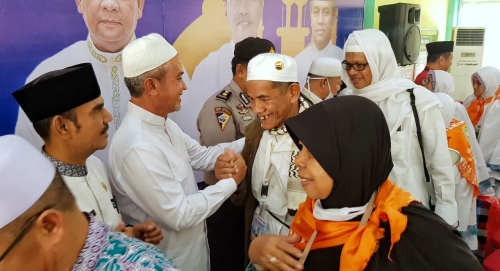 Jamaah Haji Kepulauan Meranti Tiba di Pekanbaru