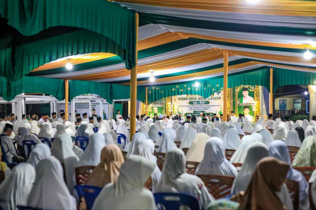 Pemkab Meranti Salurkan Bantuan Rp25 Juta di Peringatan Haul Ulama Syekh Abdul Qodir Al-Jailani