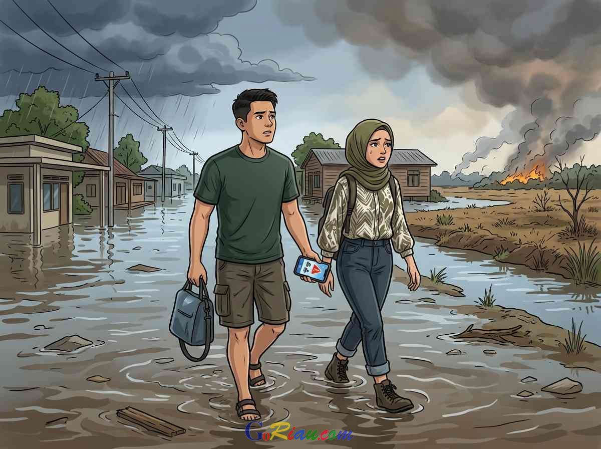 Riau Masuk Peralihan Musim, BMKG Peringatkan Potensi Banjir dan Karhutla Mengintai Bersamaan