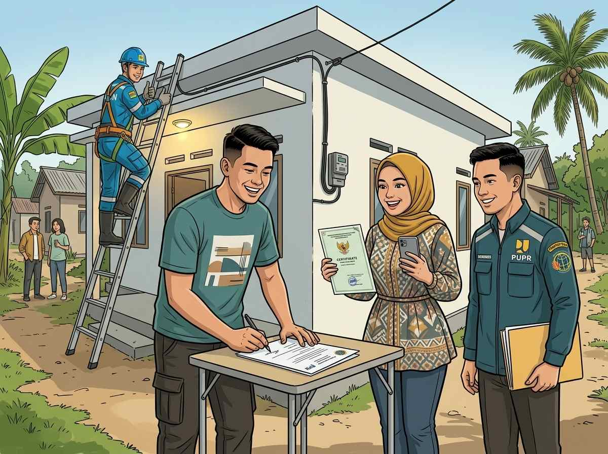 Tak Hanya Bedah Rumah, Warga Penerima BSPS di Riau Bakal Nikmati Listrik dan Sertifikat Gratis
