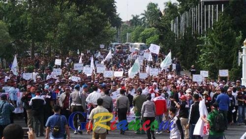 Demo Buruh, Sekjen DPP KSPSI: Gubernur Riau akan Meneruskan ke Aturan yang Ada