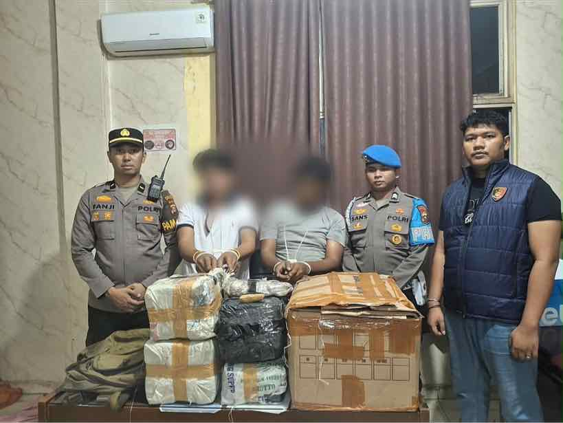 Polres Kuansing Sita 18 Kilogram Ganja Kering, Dua Kurir di Riau Positif Narkoba