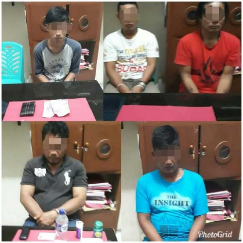 Satresnarkoba Polres Kampar Ciduk 5 Pelaku Narkoba di Tapung