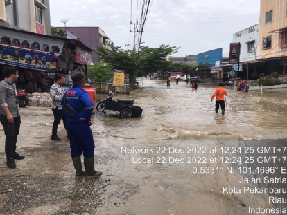 GoRiau BPBD Pekanbaru Sudah Evakuasi Warga Terdampak Banjir