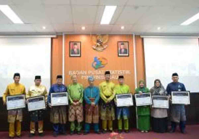 3 Kabupaten dan 7 OPD Pemprov Riau Raih Penghargaan dari BPS