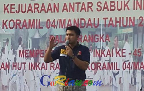 Kepada Atlet Inkai, Kapolsek Mandau Ingatkan Salam Lima Jari