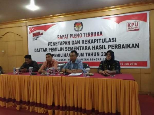 KPU Bengkalis Tetapkan DPSHP Pemilu 2019