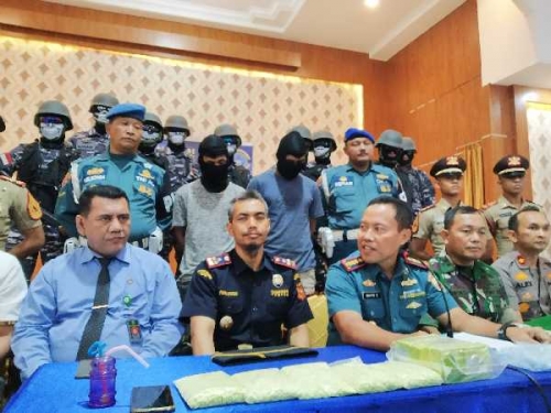 Sempat Kehilangan Jejak, TNI AL Dumai Berhasil Menggagalkan Penyeludupan Narkoba Bernilai Miliaran Rupiah