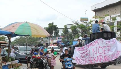 Puluhan Mahasiswa Demo Tuntut Bupati Kampar Mundur