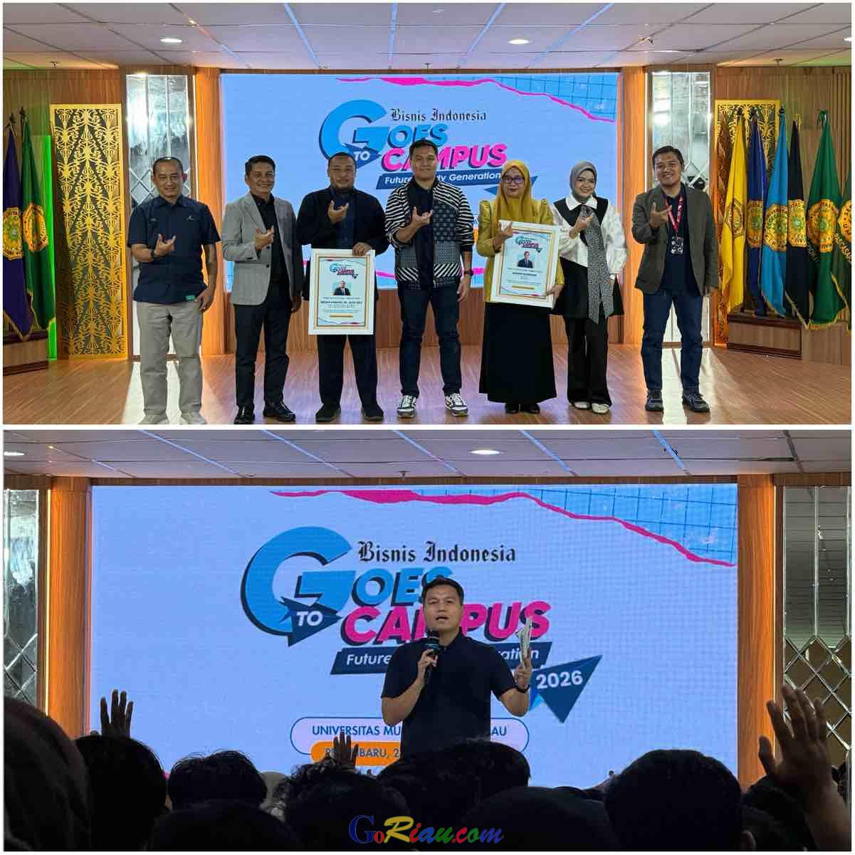 Bekali Generasi Muda Riau, Bisnis Indonesia Goes to Campus 2026 Hadir di Umri