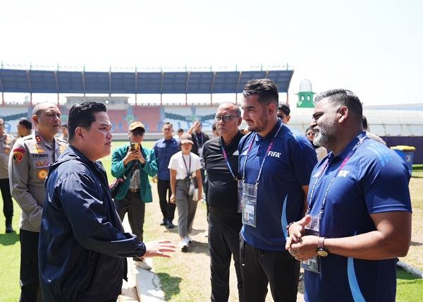 Erick Thohir Pastikan Stadion Jalak Harupat Siap Gelar FIFA ASEAN Cup 2026