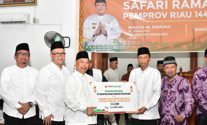 Safari Ramadan di Kabupaten Siak, CSR BRK Syariah Bawa Berkah untuk Masjid Al Hidayah
