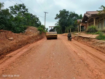 Begini Kondisi Jalan Desa Kumain di Rohul, Setelah Dilakukan Pengerasan oleh Dinas PUPR