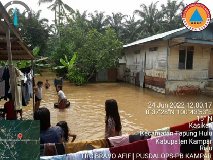 Intensitas Hujan Tinggi, 82 Rumah Warga di Kampar Terendam Banjir