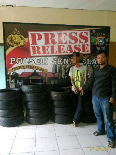 Kurang dari 24 jam, Mantan Maling di Pekanbaru Ini Kembali Diciduk Polisi, Usai Mencuri 17 Ban Mobil Bekas