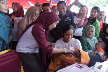 GoRiau Perkuat Posyandu di Bengkalis, Ketua TP Posyandu Riau Henny Sasmita Bawa Enam Program Nyata
