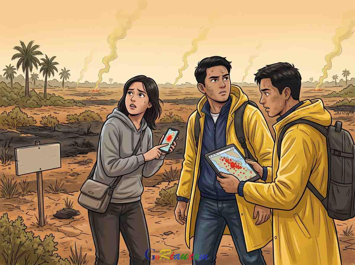 Titik Panas Riau Tembus Ratusan, Pelalawan dan Inhil Jadi Area Terbanyak