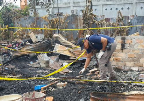 Olah TKP Kebakaran Rumah di Kampungbaru, Polres Meranti Datangkan Tim Puslabfor dari Medan