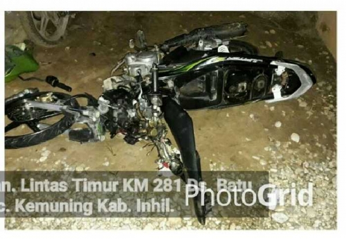Tikungan Jalan Tanpa Lampu dan Rambu Lalulintas di Kemuning Inhil Makan Korban, Seorang Pengendara Motor Tewas di Tempat