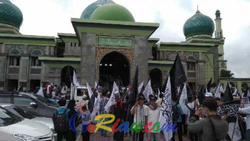 Buntut Pembakaran Bendera Tauhid, Ribuan Umat Muslim di Riau Gelar Aksi Bela Islam Jilid II