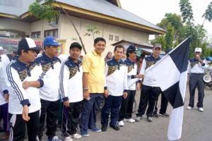 GoRiau PGRI Tambang Taja Gerak Jalan Sehat