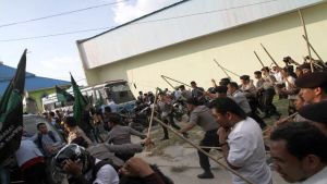 GoRiau Demo Tolak Jokowi Ricuh, Puluhan Mahasiswa di Pekanbaru Terluka